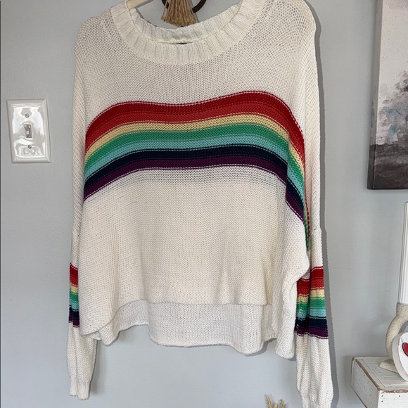 ⭐️Wooden Ships Cotton Knit Rainbow Sweater⭐️ - Picture 4 of 8